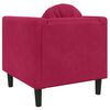 vidaXL Sill&oacute;n con coj&iacute;n terciopelo rojo tinto