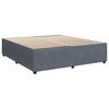 vidaXL Cama box spring con colch&oacute;n terciopelo gris oscuro 200x200 cm