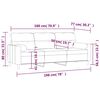 vidaXL Sof&aacute; de 3 plazas con almohadas y cojines tela gris claro 180 cm
