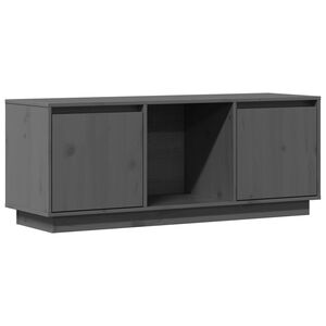 vidaXL Mueble para TV de madera maciza de pino gris 110,5x35x44 cm