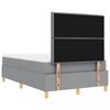 vidaXL Cama tipo Box Spring con colch&oacute;n Gris claro 120 x 190 cm tela