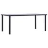 vidaXL Mesa de comedor de MDF negro y gris hormig&oacute;n 180x90x75 cm