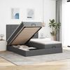 vidaXL Estructura cama otomana colchones tela gris oscuro 180x200cm
