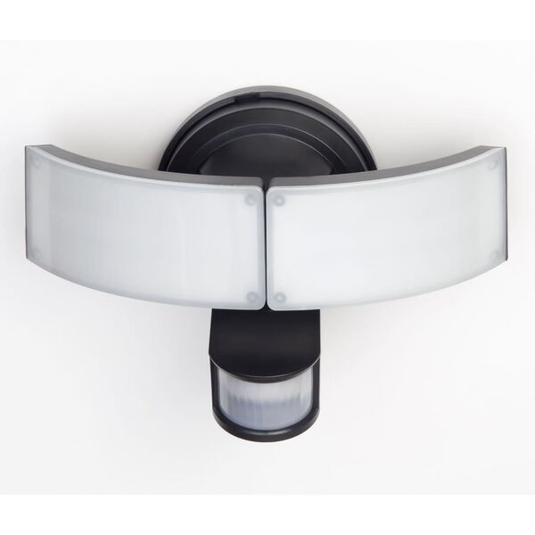 Luxform Aplique LED de seguridad jard&iacute;n a pilas Manaus blanco y negro