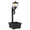 vidaXL Luz de Bollard con Jardinera Negro 29 x 28 x 74 cm ABS y PP