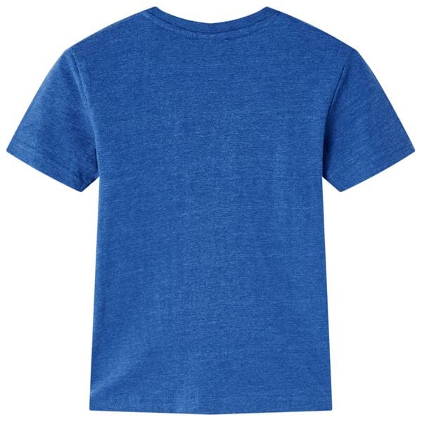 Camiseta infantil azul oscuro m&eacute;lange 140