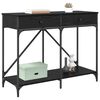vidaXL Mesa Consola con caj&oacute;n Roble Negro 100 x 39 x 78,5 cm