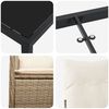 vidaXL Conjunto de Comedor de Jard&iacute;n 7 pcs Beige rat&aacute;n sint&eacute;tico