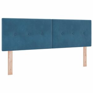 vidaXL Cabecero con cabecera Azul Oscuro 144 cm Cuero sint&eacute;tico