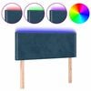 vidaXL Cabecero con LED de terciopelo azul 100x5x78/88 cm