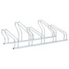 vidaXL Soporte para 5 bicicletas suelo independiente acero galvanizado