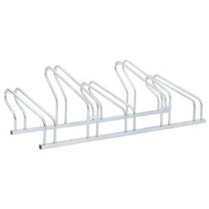 vidaXL Soporte para 5 bicicletas suelo independiente acero galvanizado