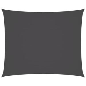 vidaXL Toldo de vela rectangular tela Oxford gris antracita 4x6 m
