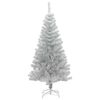 vidaXL &Aacute;rbol de Navidad con 150 LED con soporte Plateado 120 cm PET