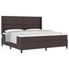 vidaXL Cama tipo Box Spring Marr&oacute;n oscuro 200 x 200 cm tela