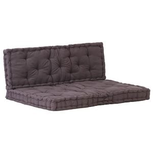 vidaXL Cojines para muebles de palets 2 unidades algod&oacute;n antracita