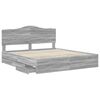 vidaXL Estructura de cama Gris Sonoma 200 x 200 cm Madera Ingenieril