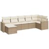 vidaXL Set sof&aacute;s de jard&iacute;n 7 piezas y cojines rat&aacute;n sint&eacute;tico beige