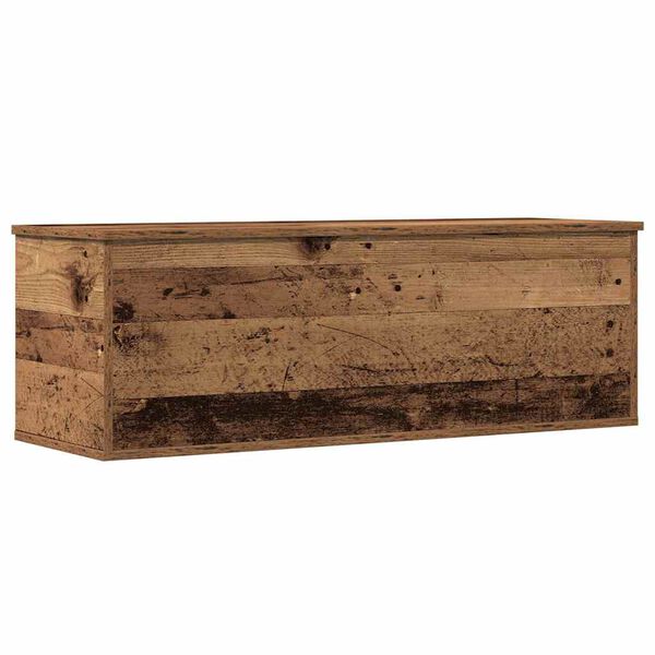vidaXL Caja de Almacenamiento Madera envejecida 102 x 35 x 35 cm