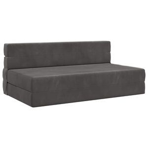 vidaXL Sof&aacute; Cama Plegable Gris oscuro 152 x 86,5 x 60 cm Tela