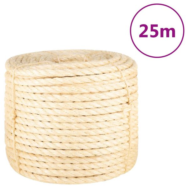 vidaXL Cuerda 100% sisal 14 mm 25 m