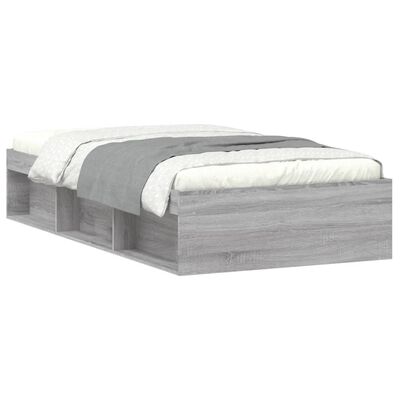 vidaXL Estructura de cama gris Sonoma 100x200 cm