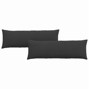 vidaXL Cojines de sof&aacute; 2 pcs Negro 120 x 40 cm tela