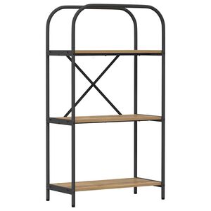 vidaXL Estante de libros 3 niveles 60 x 30 x 109 cm Roble artisan