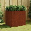 vidaXL Jardinera de acero corten 80x80x80 cm