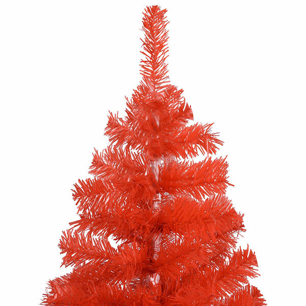 vidaXL &Aacute;rbol de Navidad preiluminado con luces y bolas rojo 120 cm