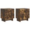 vidaXL Armario de Noche 2 uds. Roble Ahumado 43 x 34,5 x 47,5 cm