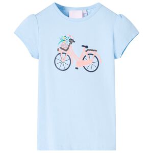 Camiseta infantil azul claro 116