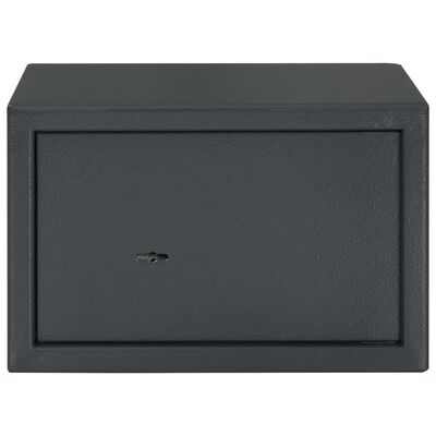 vidaXL Caja fuerte mecánica de acero gris oscuro 31x20x20 cm