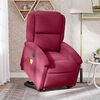 vidaXL Sill&oacute;n de masaje reclinable elevable terciopelo rojo tinto