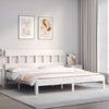 vidaXL Estructura de cama sin colch&oacute;n madera maciza blanca 200x200 cm