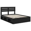 vidaXL Estructura de cama Negro 150 x 200 cm Madera de pino macizo