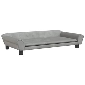 vidaXL Sof&aacute; para ni&ntilde;os de terciopelo gris claro 100x50x26 cm