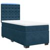 vidaXL Cama box spring con colch&oacute;n terciopelo azul 90x190 cm