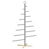 vidaXL &Aacute;rbol de Navidad de metal con soporte KUOPIO 180 cm Acero Negro