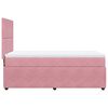 vidaXL Cama box spring con colch&oacute;n terciopelo rosa 80x200 cm