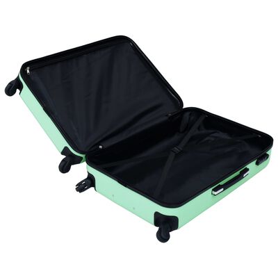 vidaXL Juego de maletas rígidas con ruedas 3 piezas ABS menta