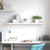 vidaXL Estante flotante de pared MDF roble y blanco 120x23,5x3,8 cm