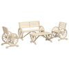 vidaXL Juego de muebles de jard&iacute;n 4 piezas madera maciza de abeto