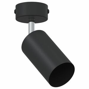 vidaXL Foco de techo con focos Negro 6 x 6 x 16 cm Metal