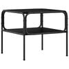 vidaXL Mesa lateral Roble Negro 100 x 50 x 46 cm Madera de ingenier&iacute;a