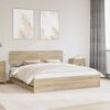 vidaXL Estructura de cama Roble Sonoma 200 x 200 cm Madera Ingenieril