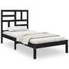 vidaXL Estructura de cama sin colch&oacute;n madera maciza negro 100x200 cm