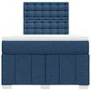 vidaXL Cama box spring con colch&oacute;n tela azul 120x200 cm