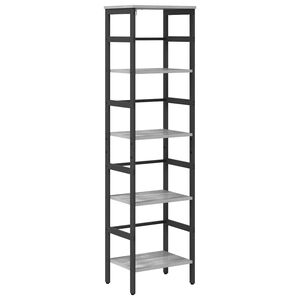 vidaXL Estante de libros 4 niveles 40 x 29,5 x 149 cm Gris Sonoma