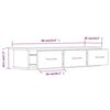 vidaXL Armario pared madera contrachapada roble ahumado 88x26x18,5 cm